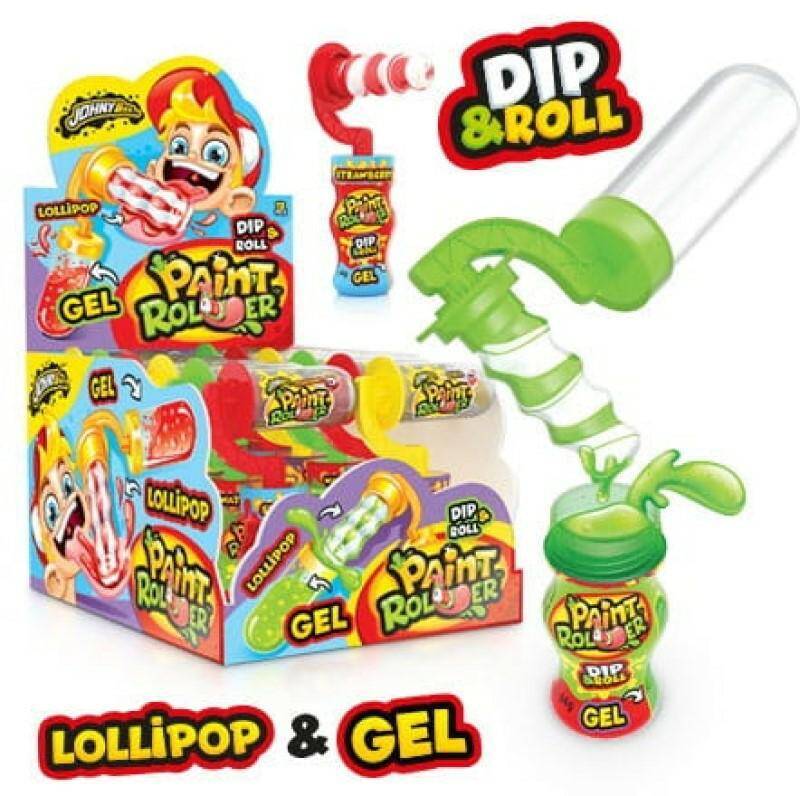 JOHNY BEE lizak maczany SPLASH BRUSH pędzel 50g x12szt