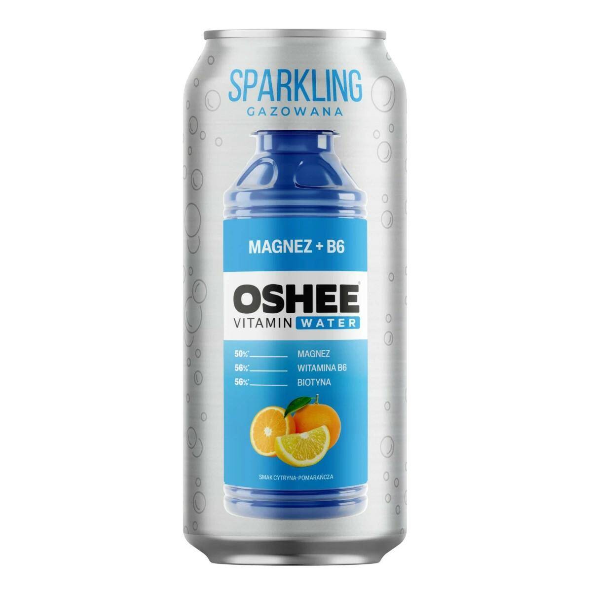 OSHEE 500ml Sparkling MAGNEZ+B6 puszka [12]