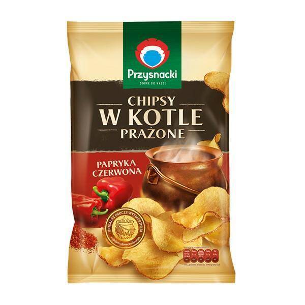 PRZYSNACKI chipsy W KOTLE PAPRYKA CZERWONA 125g [10]