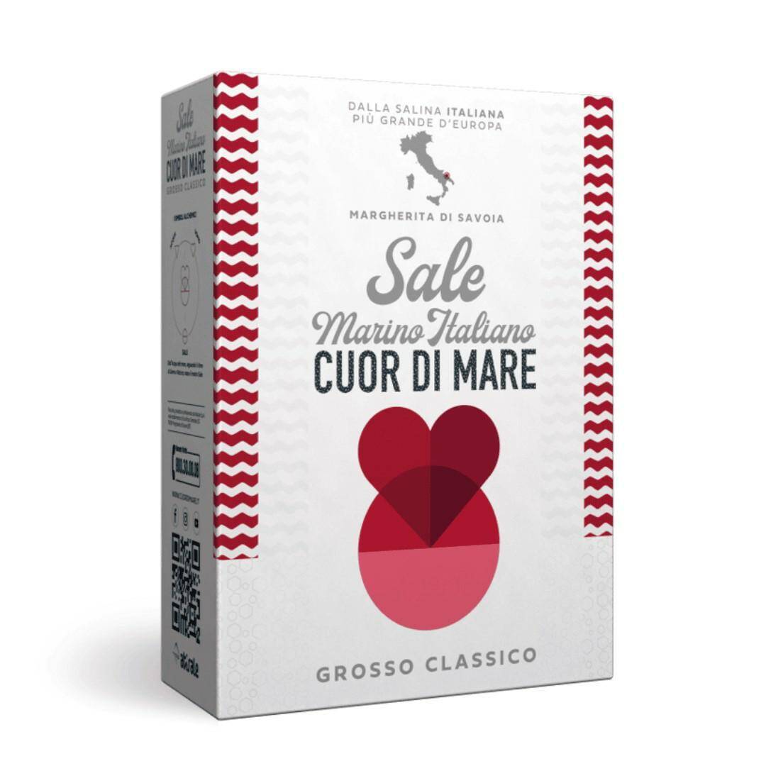 CuorDiMare sól morska NIEJODOWANA GRUBA czerwona 1kg [10]