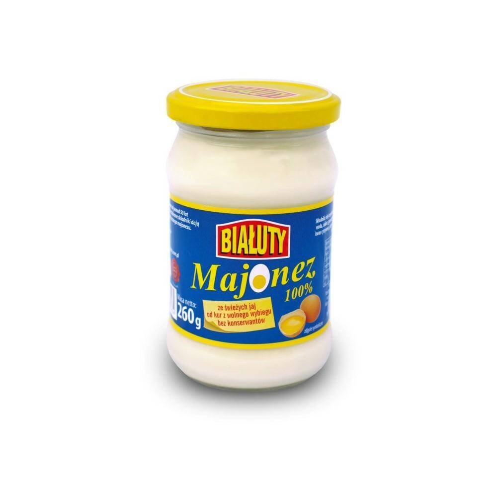 BIAŁUTY MAJONEZ 100% słoik 260g [10]