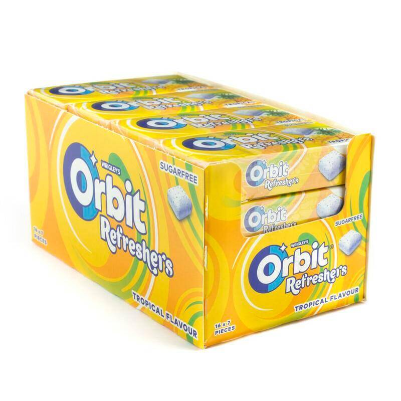 ORBIT guma draże TROPICAL 16szt