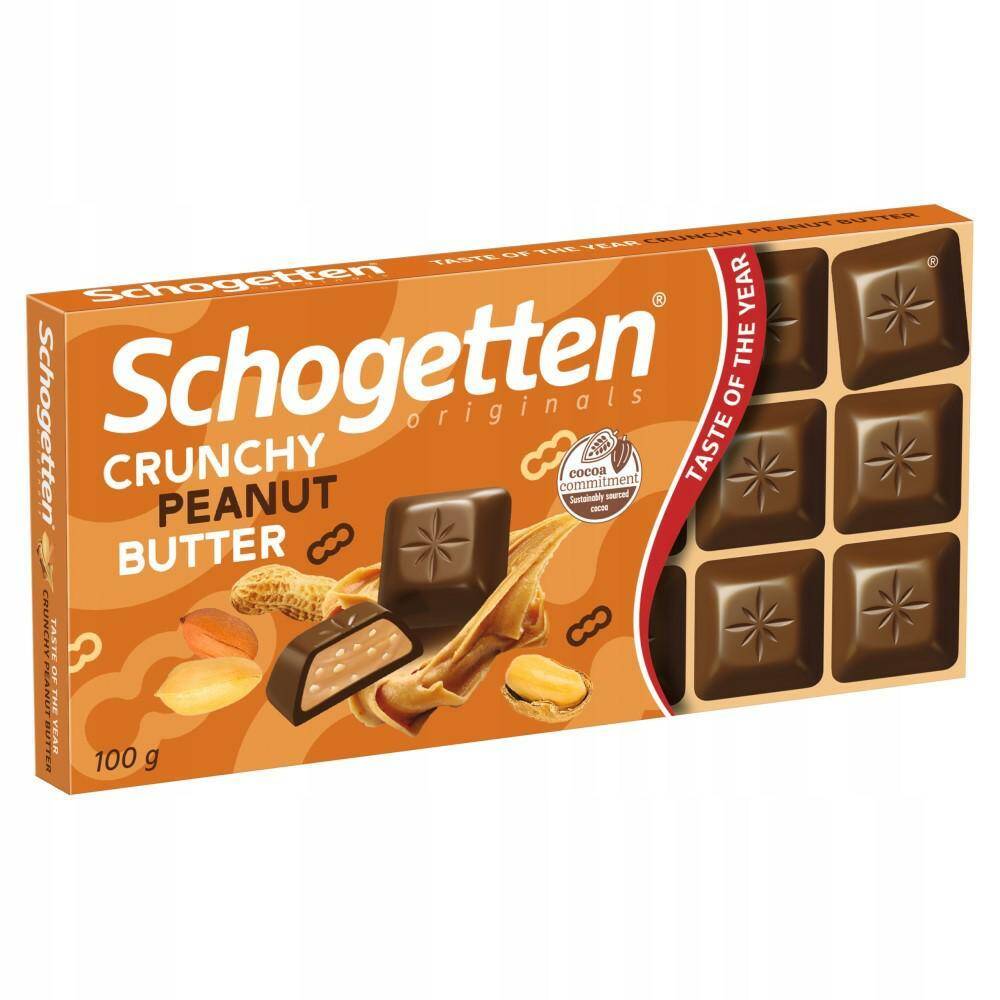 SCHOGETTEN czekolada CRUNCHY PEANUT BUTTER 100g