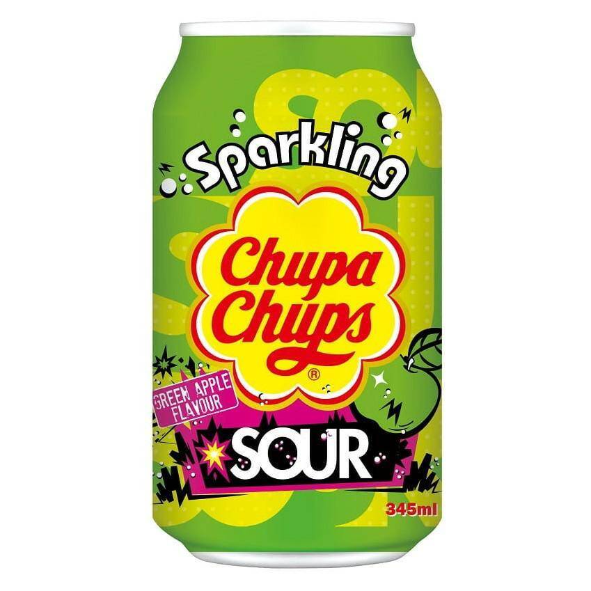 CHUPA CHUPS napój gazowany SOUR GREEN APPLE 345ml [24]