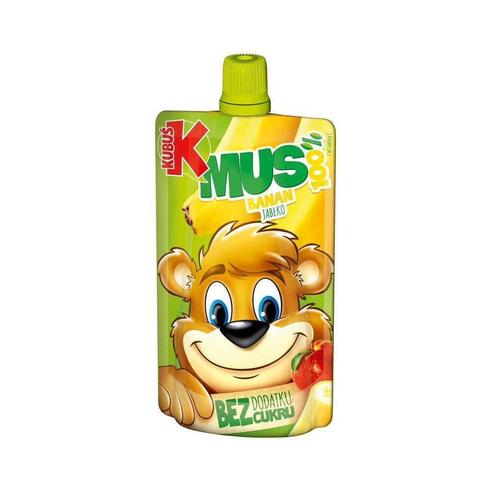 KUBUŚ mus BANAN-jabłko 100g x12szt