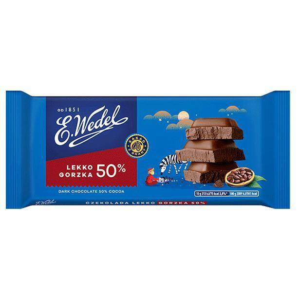 WEDEL czekolada LEKKO GORZKA 50% 90g[22]