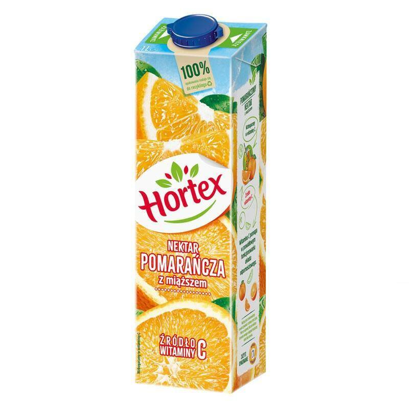 HORTEX nektar POMARAŃCZOWY 1L  [12]