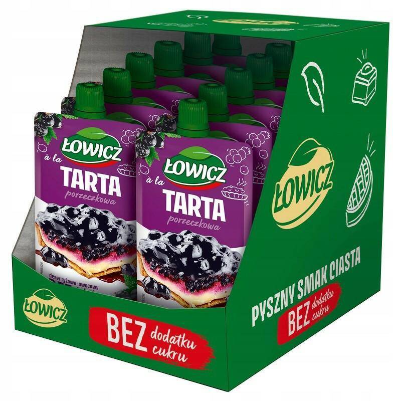 ŁOWICZ deser ryżowo-owocowy TARTA PORZECZKOWA 100g [12]