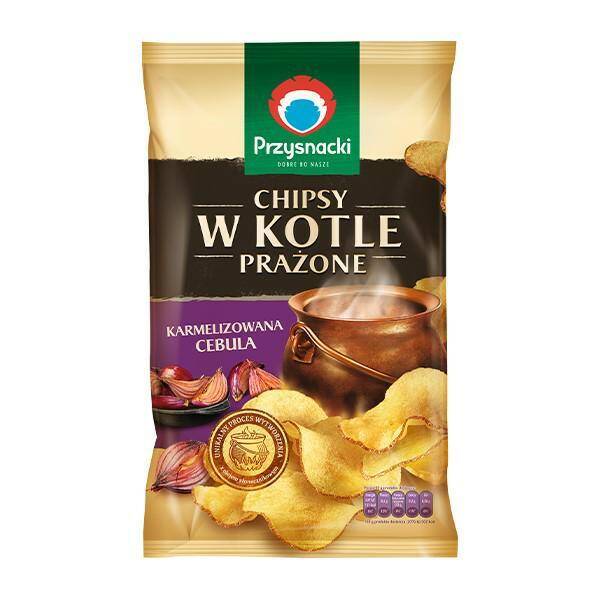 PRZYSNACKI chipsy W KOTLE KARMELIZOWANA CEBULA 125g [10]