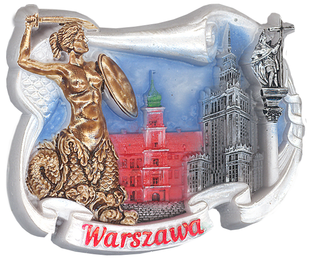 Warszawa magnes  zwitek (biały)2PM-029