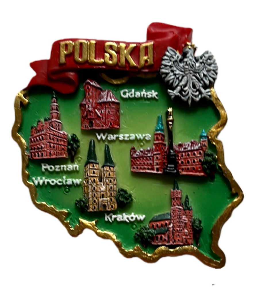 Magnes policeramiczny mapa Polski
