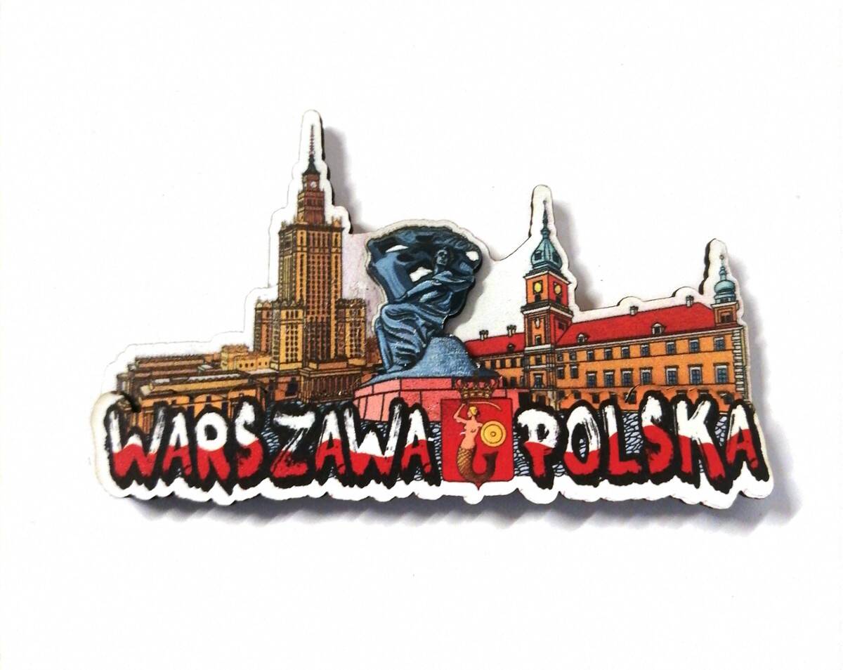 Magnes drewniany Warszawa2WM-007