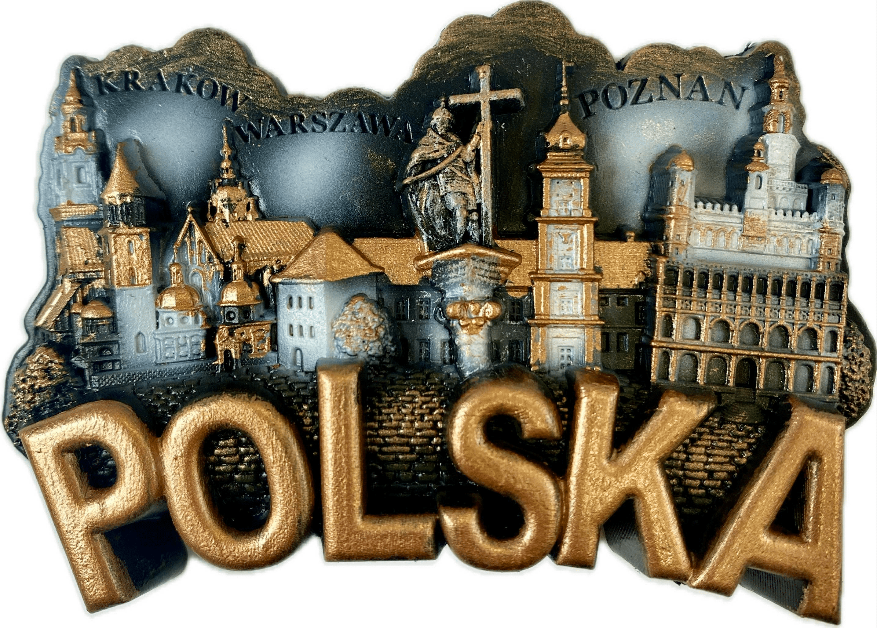 Magnes ręcznie malowany brąz Polska