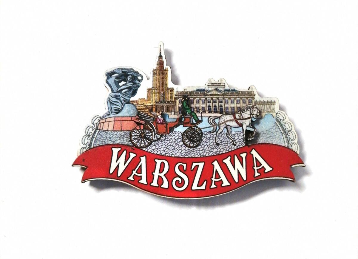 Magnes drewniany Warszawa2WM-002