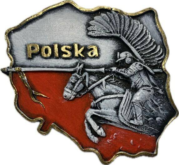 Magnes ręcznie malowany Husar Polska