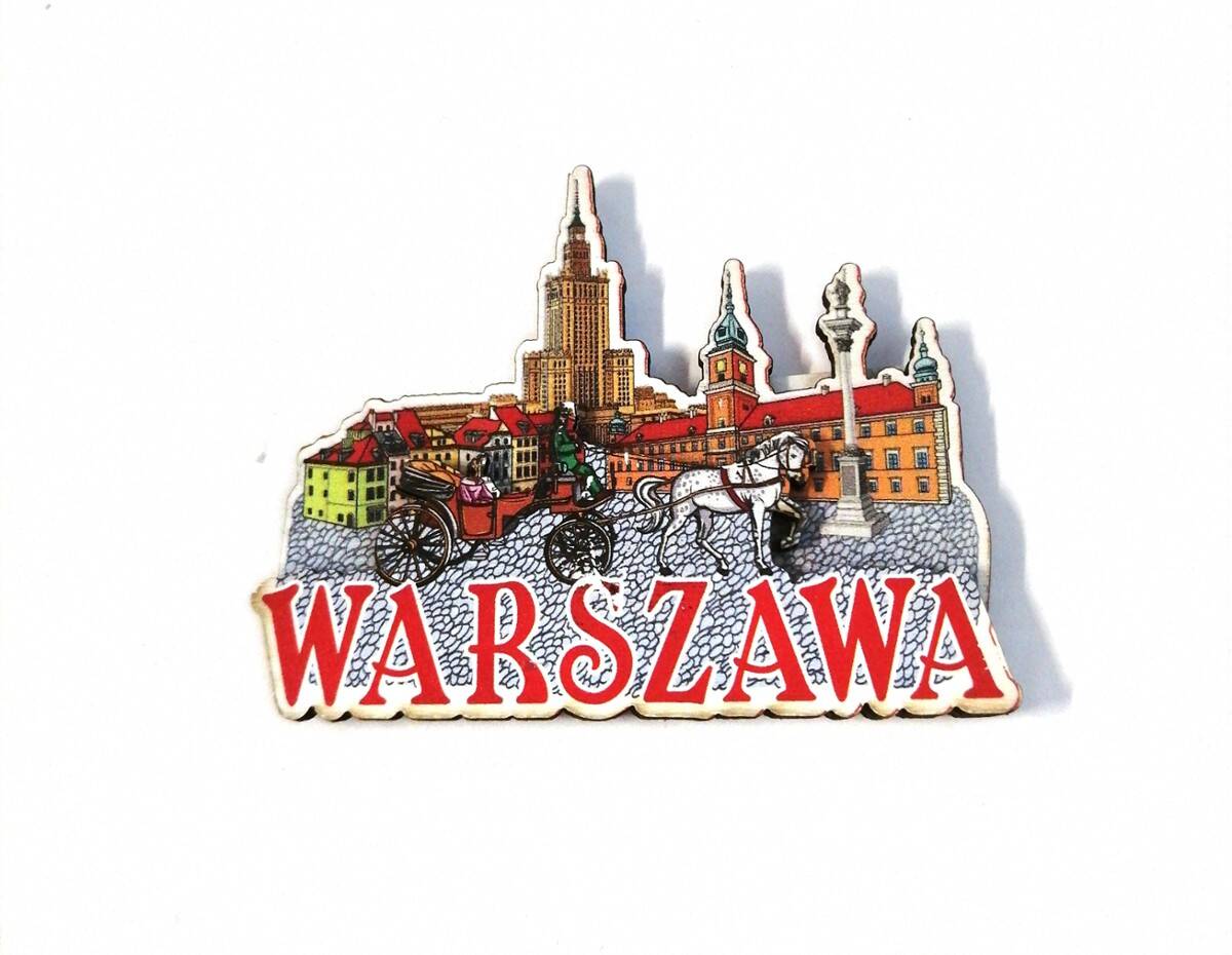 Magnes drewniany Warszawa2WM-001