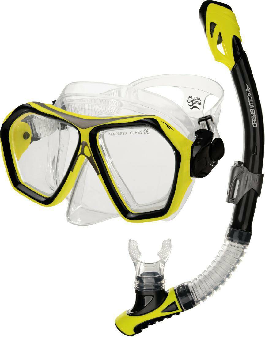 Snorkeling set BLAZE + BORNEO col. 18 packed in Mesh Bag