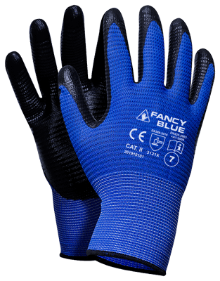 Rękawice pokryte nitrylem FANCY BLUE 9