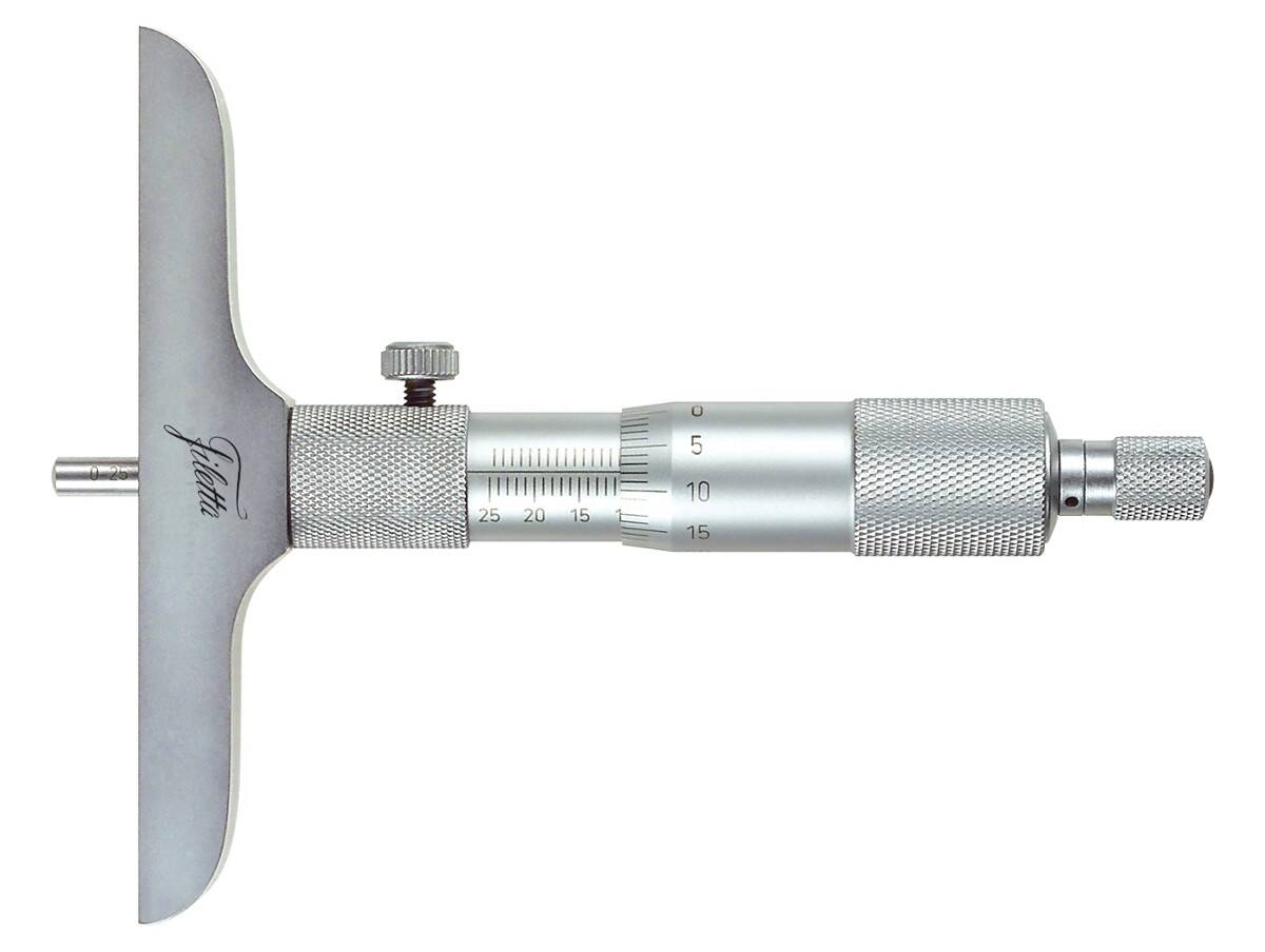 SCHUT głębokościomierz mikrometryczny 0-25/0,01 mm poprzeczka 101,5 mm końcówka płaska 906.976 (Zdjęcie 1)