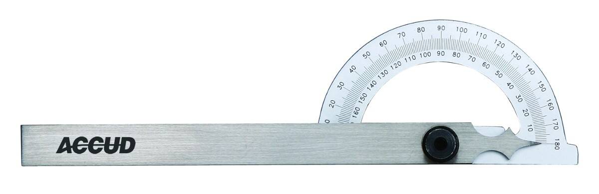 ACCUD kątomierz 0-180°/1° 200x300mm z obrotowym ramieniem 812-008-01