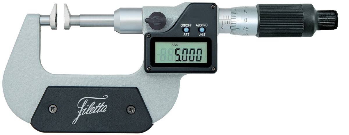 SCHUT mikrometr elektroniczny ze szczękami specjalny 0-25/0,001mm 909.676