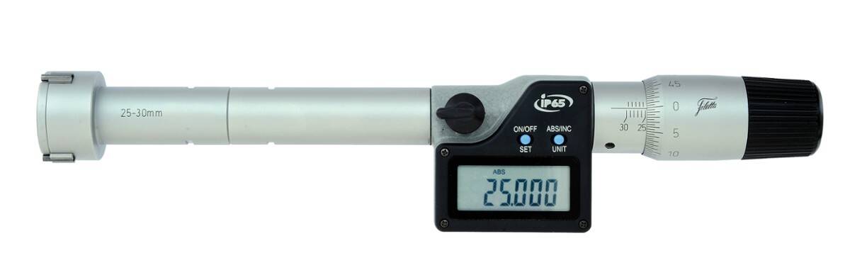 SCHUT średnicówka 3-punktowa elektroniczna 50-63/0,001 mm do ślepych otworów IP65 910.122