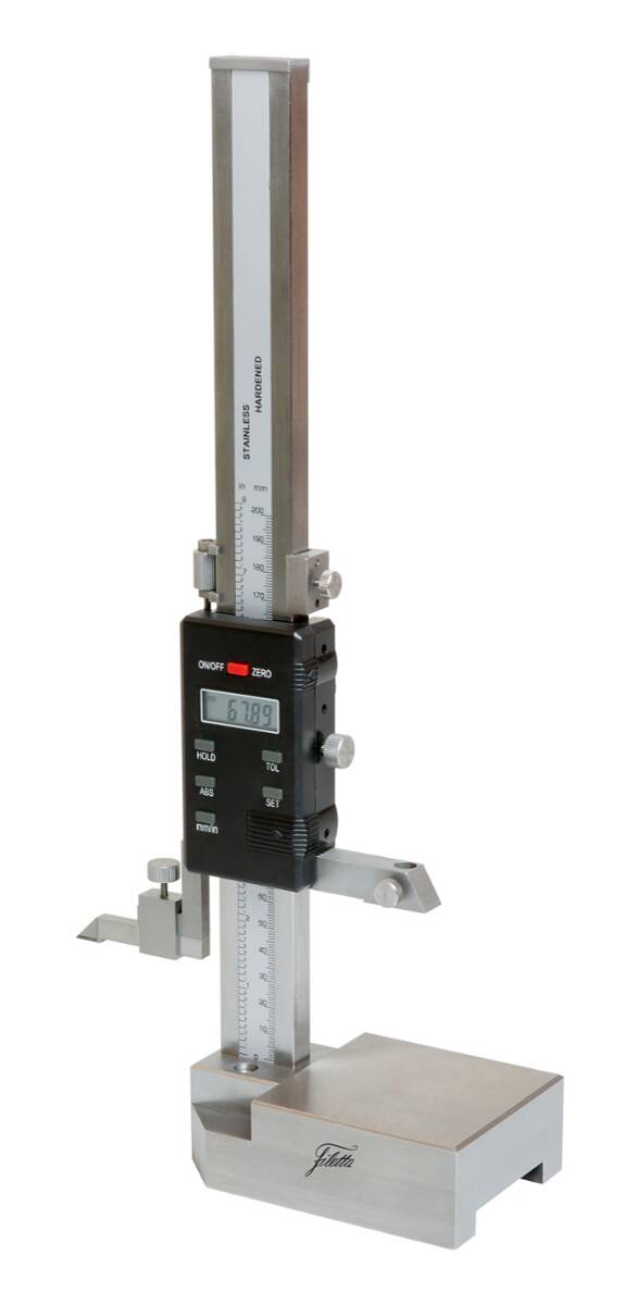 SCHUT wysokościomierz elektroniczny 300/0,01 mm z uchwytem na czujnik i podstawą ze stali nierdzewnej 906.116