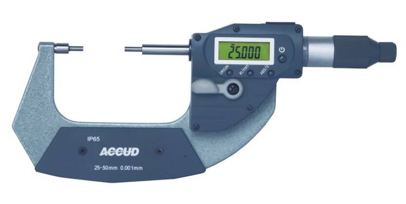 ACCUD mikrometr elektroniczny klinowy 0-25/0,001mm IP65 318-001-03