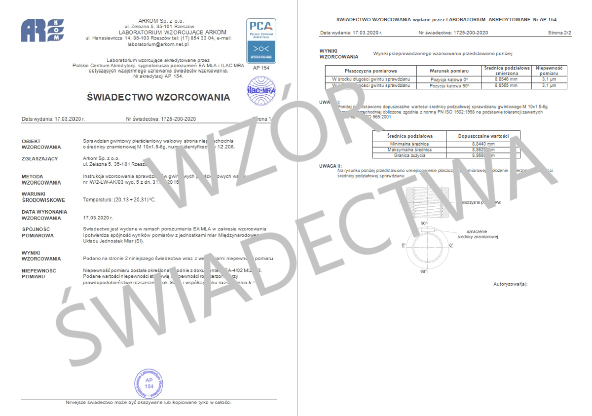 ACCUD zestaw do sprawdzania suwmiarek + świadectwo wzorcowania PCA 517-005-01 WZORC (Zdjęcie 2)