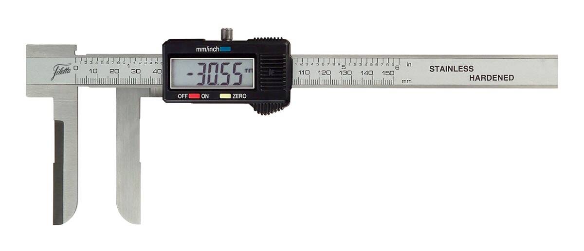 SCHUT suwmiarka elektroniczna 25-150 mm/0,01 mm o szczękach nożowych 906.825 (Zdjęcie 1)