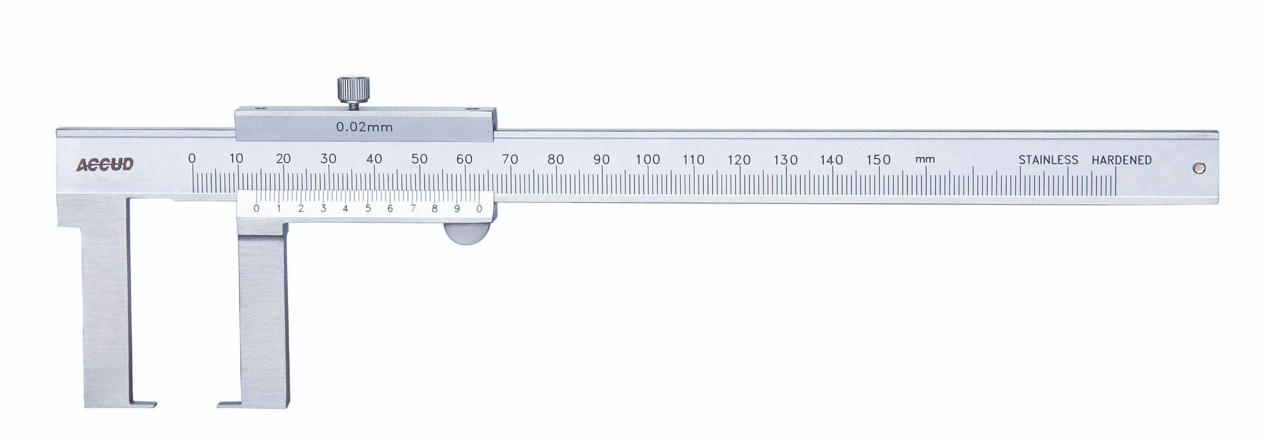 ACCUD suwmiarka analogowa 150/0.02 mm do pomiarów zewnętrznych + świadectwo wzorcowania 143-006-11 WZORC (Zdjęcie 3)