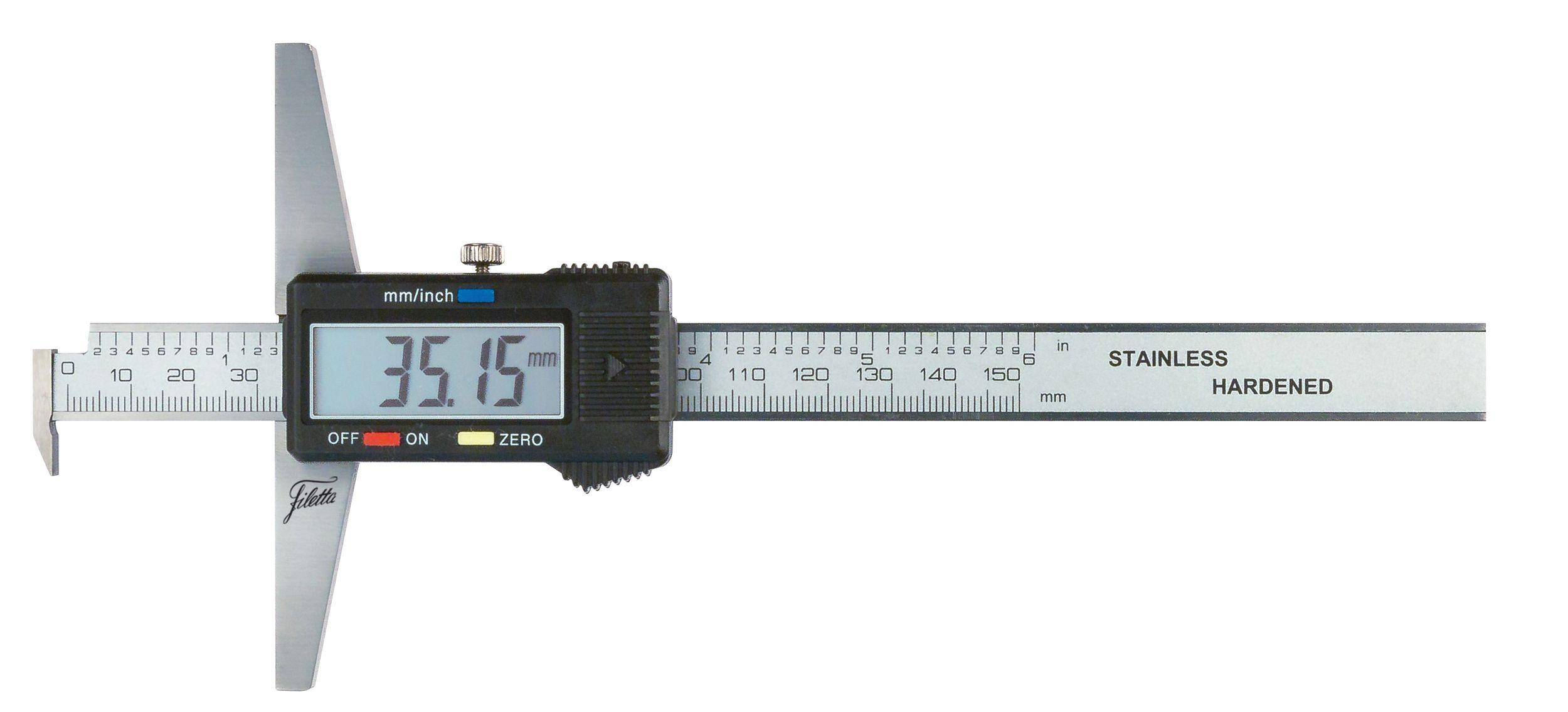 SCHUT głębokościomierz elektroniczny 0-150/0.01 mm z hakiem + świadectwo wzorcowania 906.309 WZORC (Zdjęcie 3)