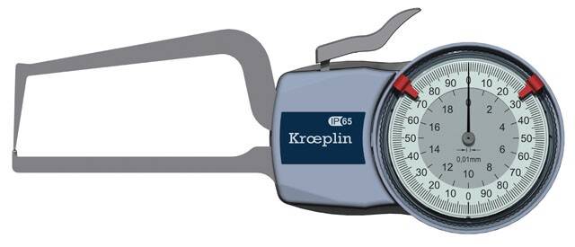 KROEPLIN macki pomiarowe analogowe zewnętrzne 0-20/0,01 mm D2R20S 854.938