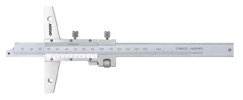 ACCUD głębokościomierz analogowy 0-150/0,05 mm 178-006-13