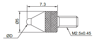 ACCUD końcówka węglikowa 1,8 mm 270-001-23