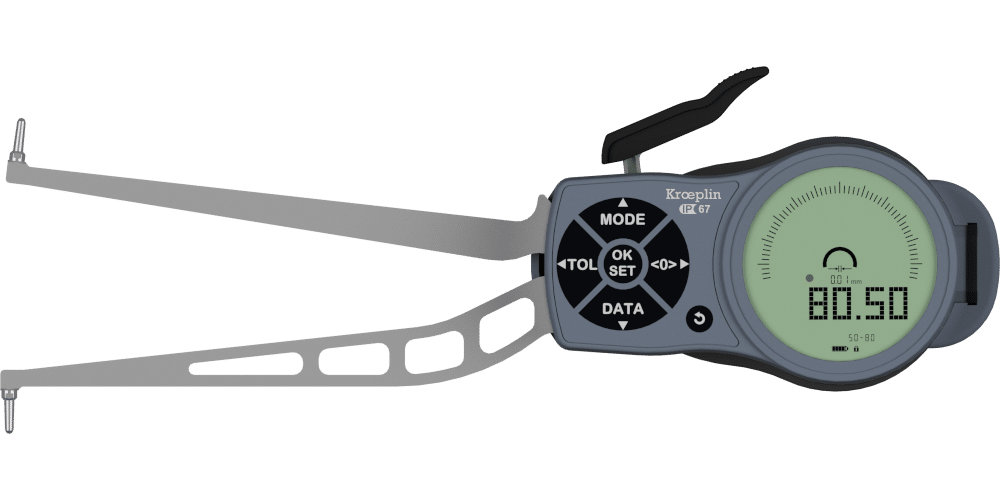 KROEPLIN macki pomiarowe elektroniczne wewnętrzne 50-80/0,02 mm L350 854.014