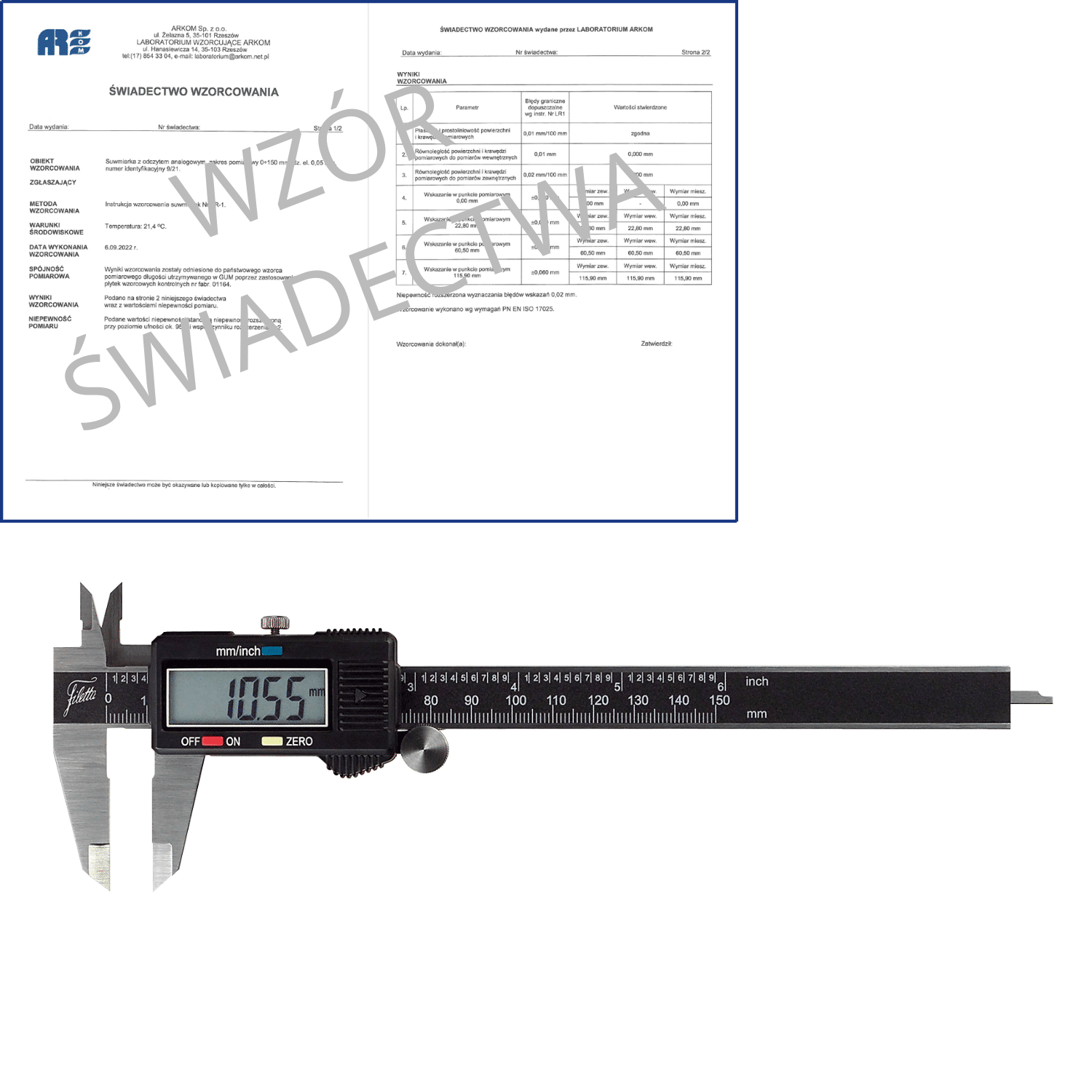 SCHUT suwmiarka elektroniczna 150/0.01 mm + świadectwo wzorcowania 906.300 WZORC (Zdjęcie 1)