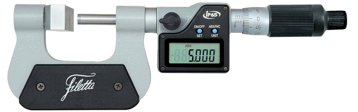 SCHUT mikrometr elektroniczny z dużą powierzchnią pomiarową 25-50/0,001mm IP65 909.489