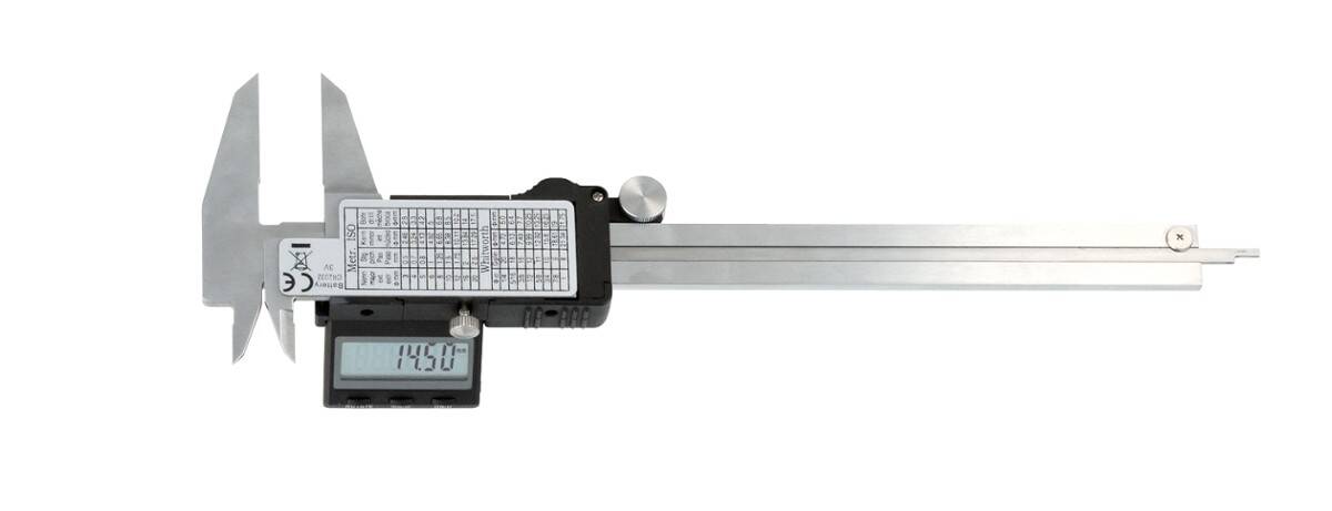 SCHUT suwmiarka elektroniczna 150/0,01 mm z ruchomym wyświetlaczem dla prawo- i leworęcznych 910.072 (Zdjęcie 2)