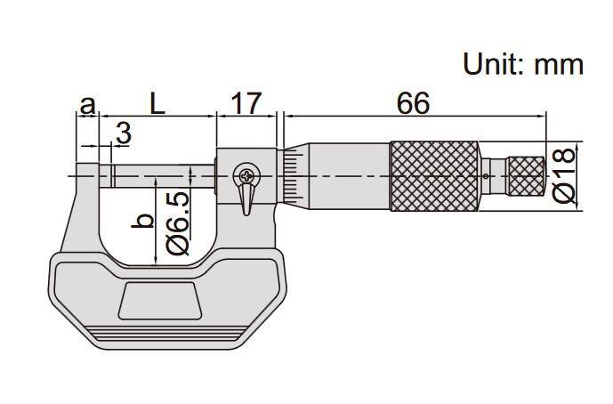 INSIZE mikrometr analogowy 0-25/0,01 mm 3202-25A (Zdjęcie 2)