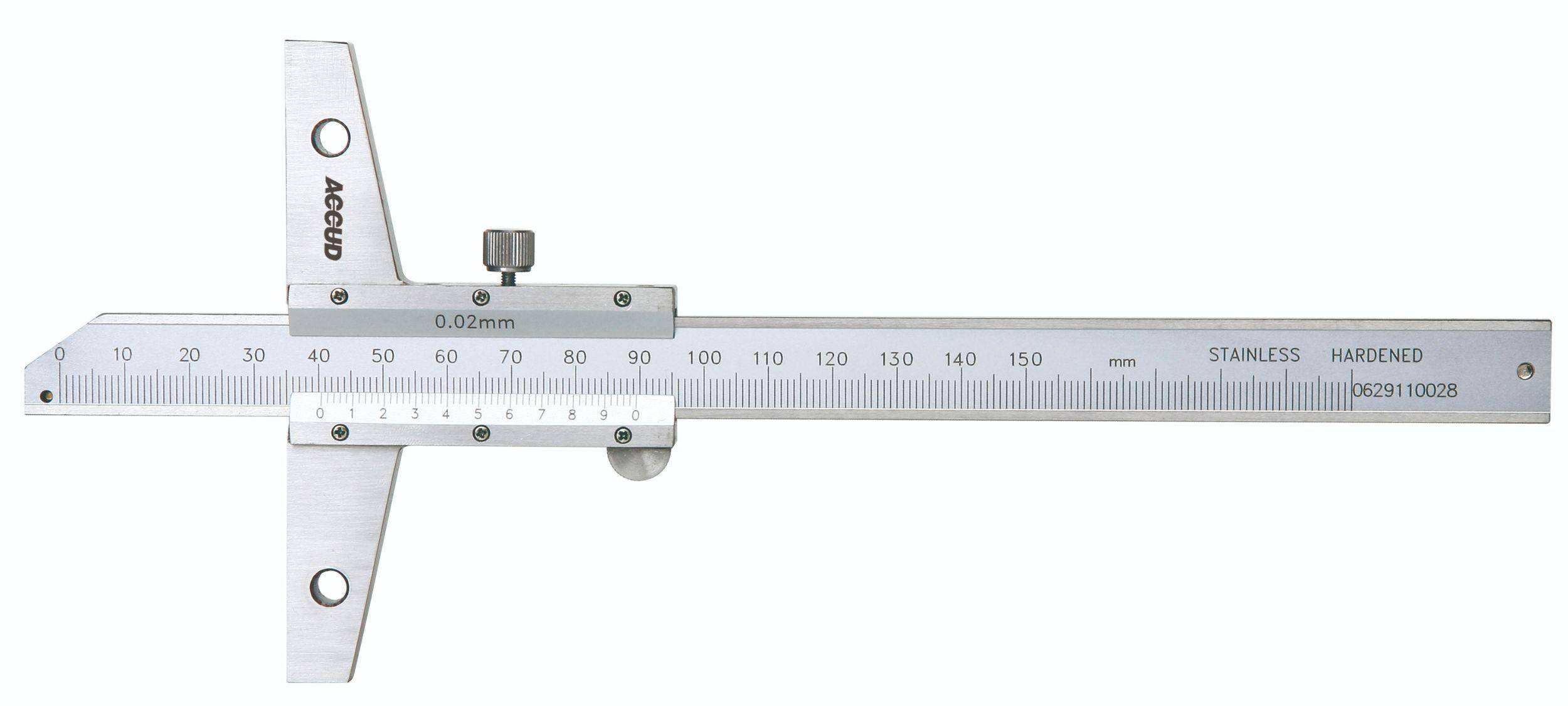 ACCUD głębokościomierz analogowy 0-200/0,02 mm 175-008-11 (Zdjęcie 1)