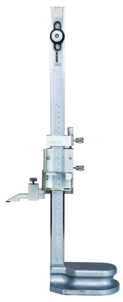 ACCUD wysokościomierz analogowy 300/0,02 mm z lupą 186-012-11 (Zdjęcie 1)
