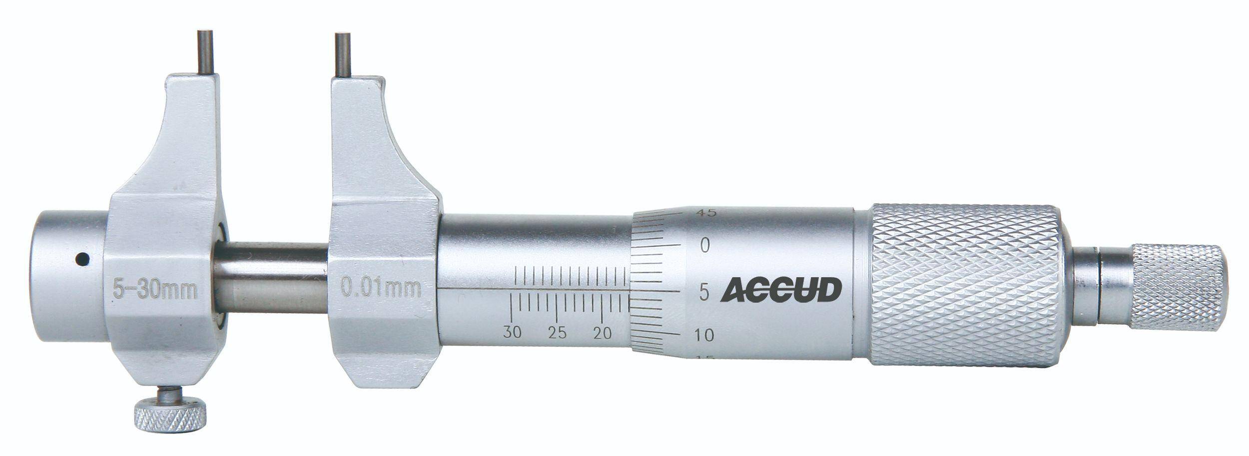 ACCUD mikrometr analogowy 5-30/0.01 mm do pomiarów wewnętrznych + świadectwo wzorcowania 351-001-01 WZORC (Zdjęcie 3)