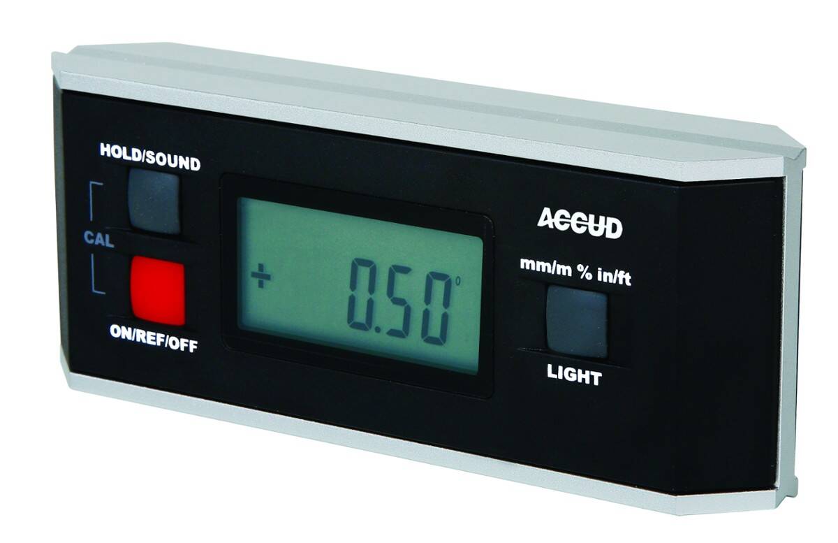 ACCUD poziomica elektroniczna 0-360°/0.1° z magnesem (150x60x33mm) 722-360-01