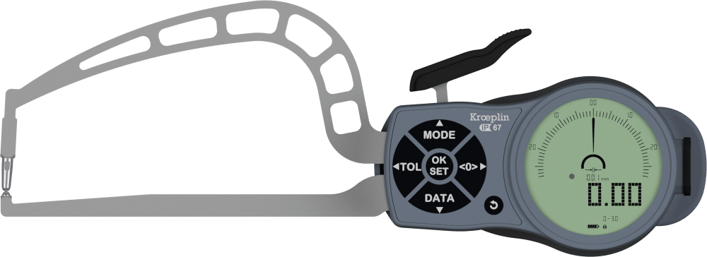 KROEPLIN macki pomiarowe elektroniczne zewnętrzne 0-30/0,001 mm K3R30 854.028