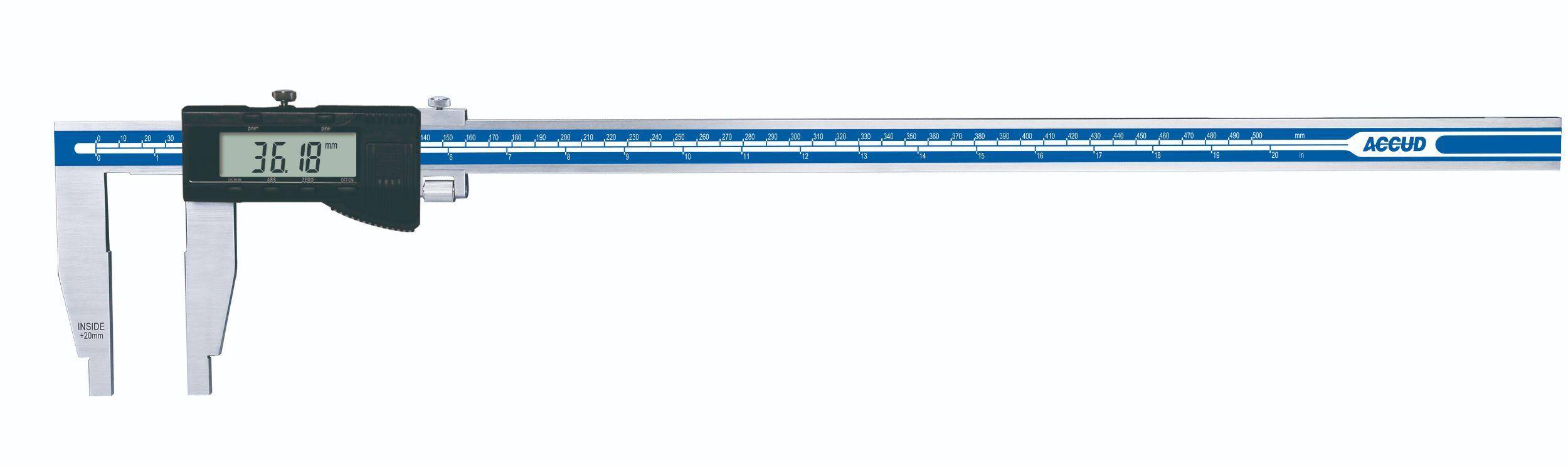 ACCUD suwmiarka elektroniczna 500/0,01 mm jednostronna długość szczęk 100 mm 118-020-11 (Zdjęcie 1)