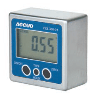 ACCUD poziomica elektroniczna 0-360°/0.1° z magnesem 723-360-01