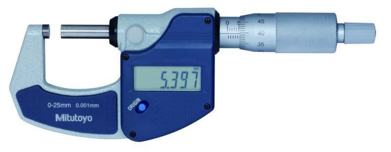 MITUTOYO mikrometr elektroniczny Digimatic z grzechotką 0-25/0,001 mm 293-821-30