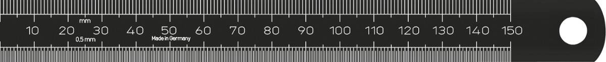 SCHUT przymiar 450x30x1,0mm stalowy, czarny, klasa II 835.468