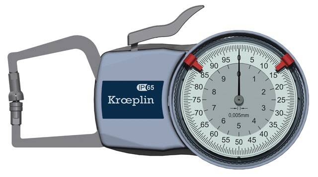 KROEPLIN macki pomiarowe analogowe zewnętrzne 0-10/0,005 mm D110T 854.910